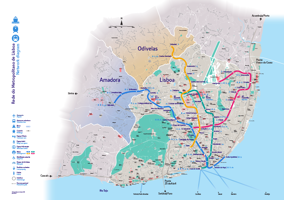 Metro Lisboa Network Diagram
