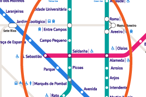 Mapa metro lisboa 2020