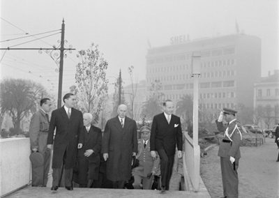 Inauguração oficial do ML-À saída da estação Rotunda - 29/12/1959