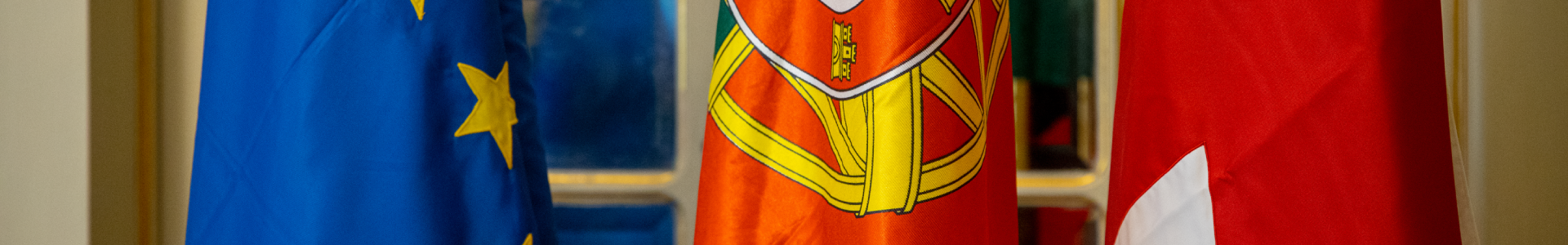 banner Governo Societário - bandeiras da UE, Portugal e ML