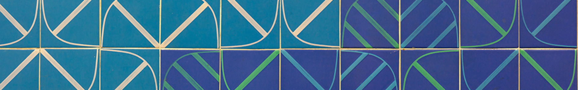 azulejos Banner da página Metro em números - azulejos do Metropolitano de Lisboa