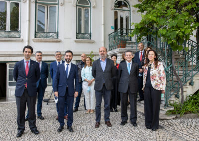 Assinatura Contracto do 1º Lote referente à Construção do projecto da LInha Circular. Com a presença do Senhor Ministro do Ambiente e da Ação Climática de Portugal, Engº. João Pedro Soeiro de Matos Fernandes e do Secretário de Estado da Mobilidade - Dr. Eduardo Pinheiro.