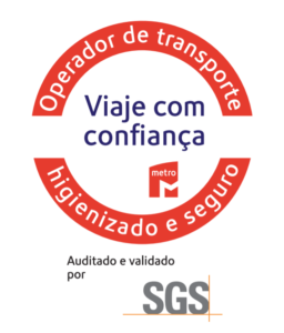 Selo auditado e validade por SGS - Viaje com confiança - Operador de transporte higienizado e seguro