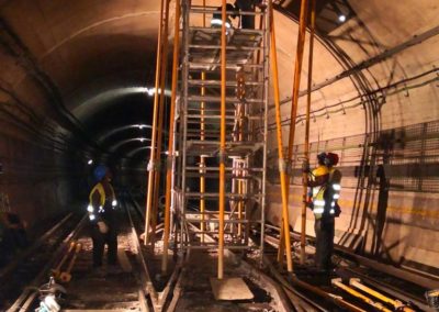 Trabalhos a serem realizados no túnel próximo à estação Praça de Espanha.