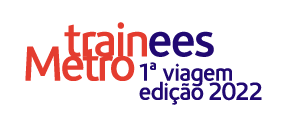 digitais trainees_2022-285x127 Na imagem é possível ler: Trainees Metro. 1ª viagem. Edição 2022
