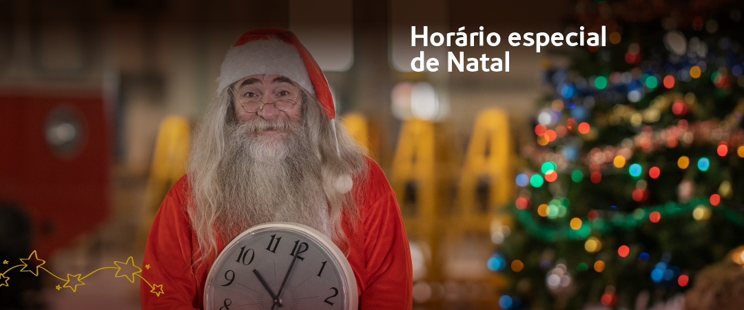 Horário especial de Natal Horário especial de Natal