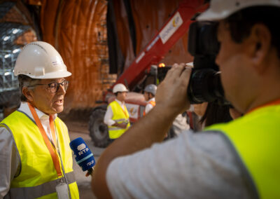 Deputados visitam as obras da Linha Circular