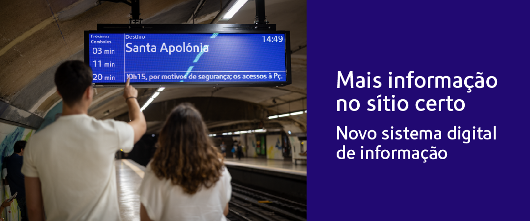 Metro de Lisboa testa novo sistema digital de informação na estação Jardim Zoológico