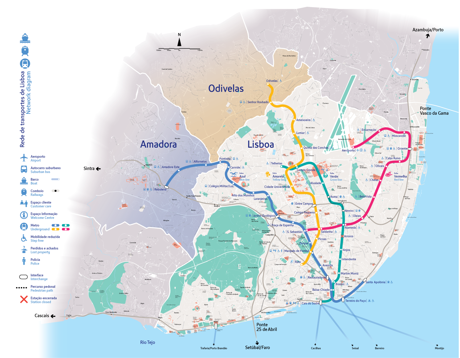 Mapa metro lisboa