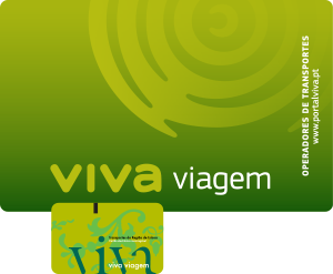 Imagem da frente de dois cartões Viva Viagem, ambos com fundo verde.