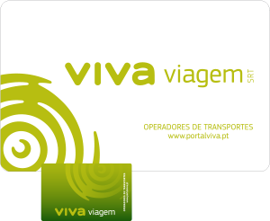 Cartão Viva Viagem Imagem da frente de dois cartões Viva Viagem, um com fundo branco, outro verde.