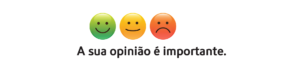 Imagem com por 3 smiles (alegre, satisfeito e triste) e título Índice de satisfação do Cliente