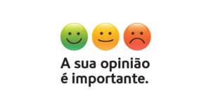 Imagem com por 3 smiles (alegre, satisfeito e triste) e título Índice de satisfação do Cliente