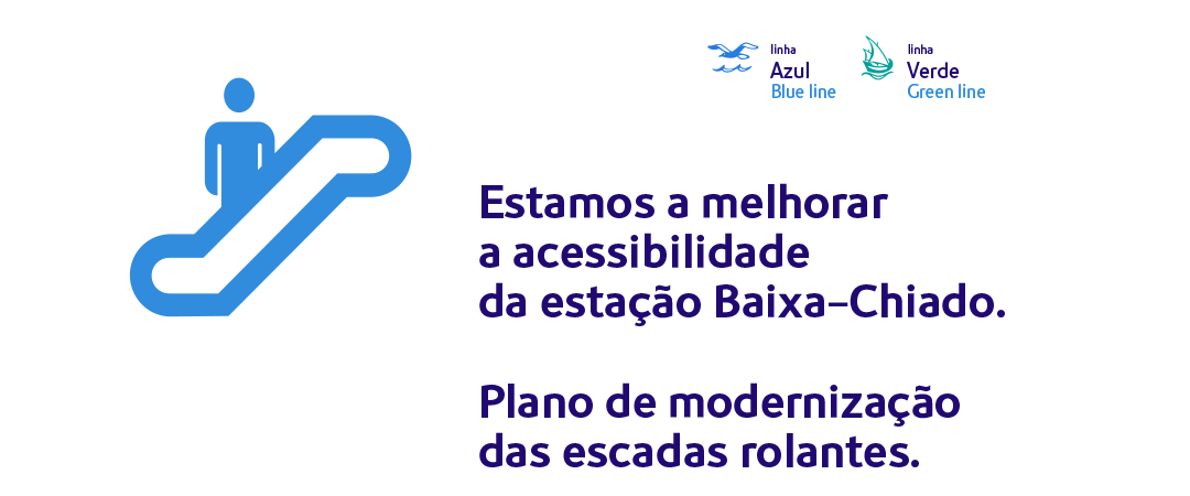 Modernização das escadas rolantes da Baixa-Chiado