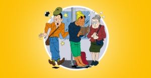 O Metro é de todos | O varão não serve de encosto