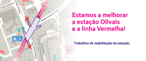 Trabalhos de reabilitação da estação Olivais
