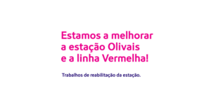 Trabalhos de reabilitação da estação Olivais