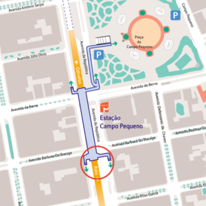 Mapa da estação Campo Pequeno