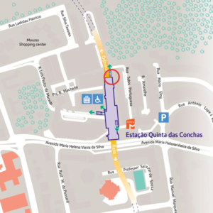 Mapa da estação Quinta das Conchas