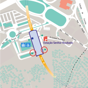 Mapa da estação Senhor Roubado