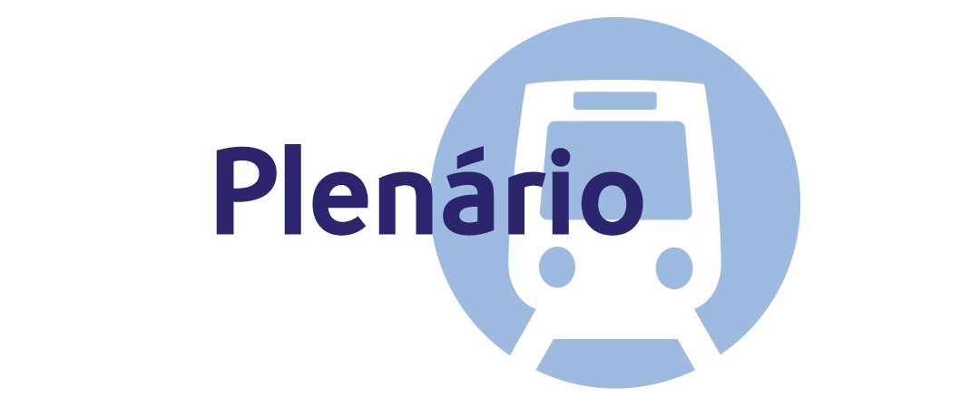 Pictograma representativo do Metro com título "Plenário"