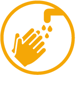 Lave ou desinfete as mãos