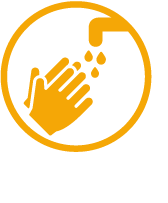 Lave ou desinfete as mãos Lave ou desinfete as mãos