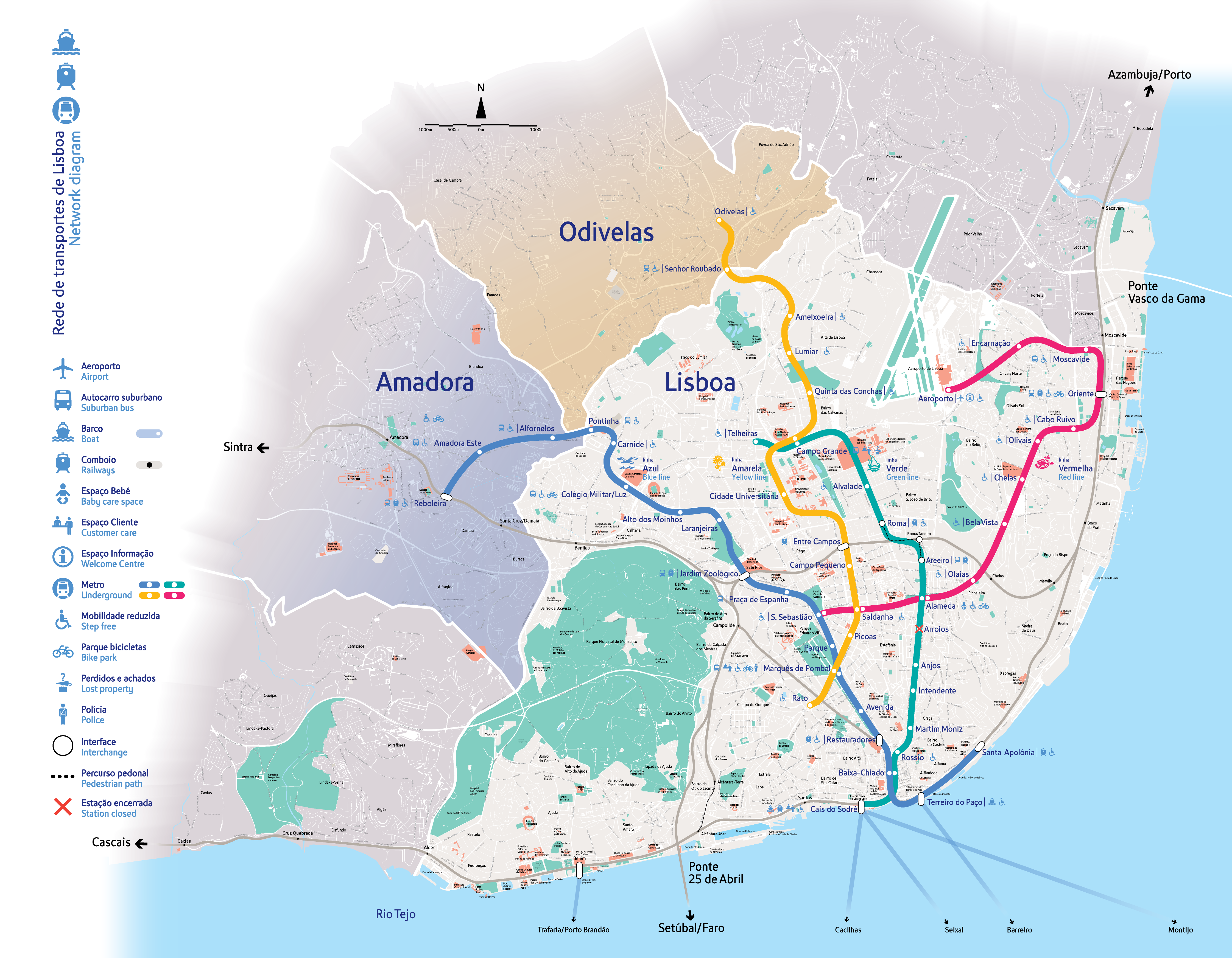 Mapas e diagramas Metropolitano de Lisboa, E.P.E.