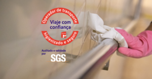 Operador de transporte higienizado e seguro