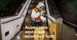 Elemento a desinfetar as instalações do Metro