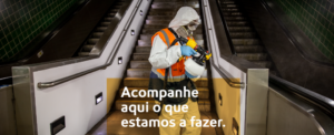 Elemento a desinfetar as instalações do Metro