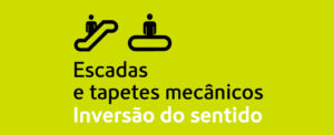 Inversão do sentido dos tapetes e escadas mecânicas