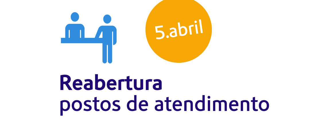 Reabertura dos postos de atendimento a 5 de abril