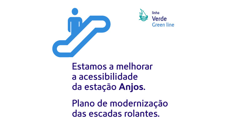 Estação Anjos: modernização das escadas rolantes