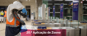 20.ª desinfeção do Metrp com Zoono