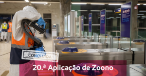 20.ª desinfeção do Metrp com Zoono