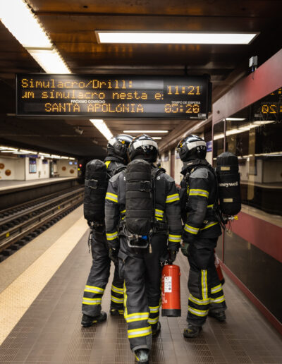 Simulacro na estação Laranjeiras