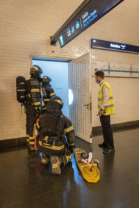 Simulacro na estação Baixa-Chiado