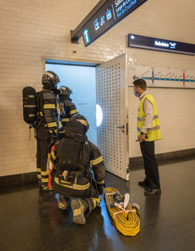 Simulacro na estação Baixa-Chiado