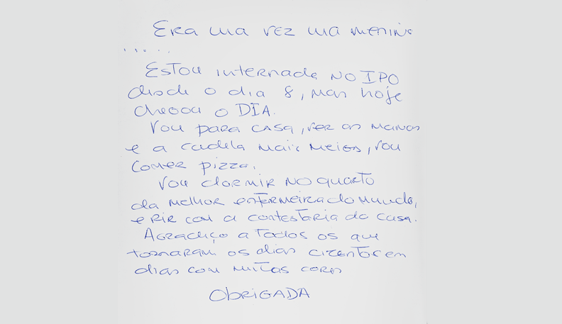 Carta Rafael, 18 anos