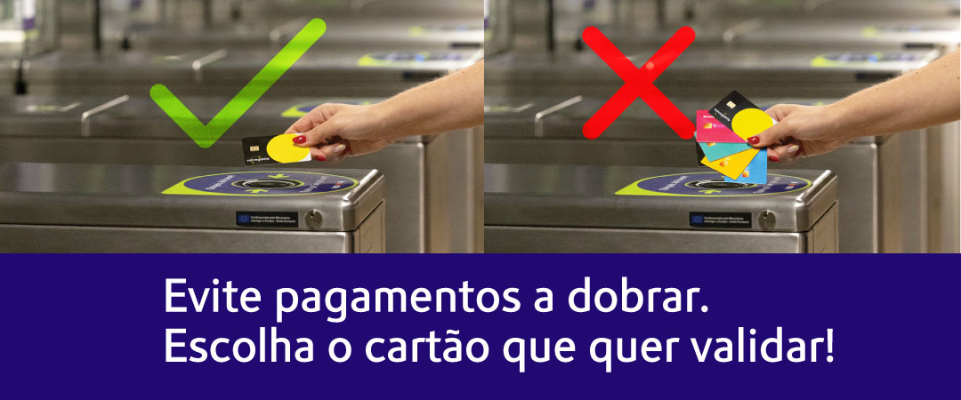 Evite pagamentos a dobrar. Escolha o cartão que quer validar!